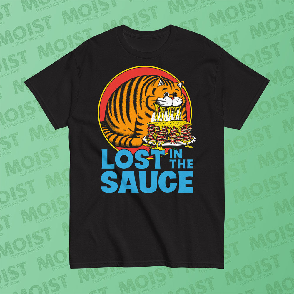 Lost in the Sauce Cat Tee Shirt | Gildan