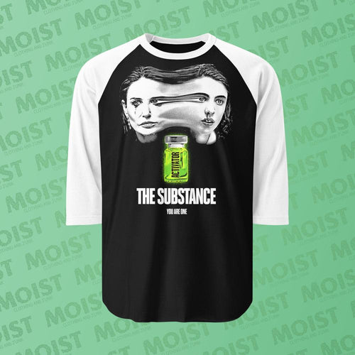 the substance movie shirt you are one black 3-4 sleeve film front and back